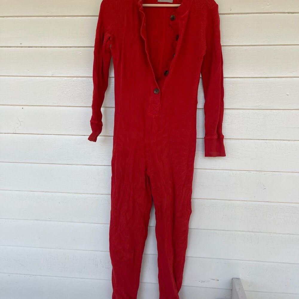 Everlane Red Thermal Onesie